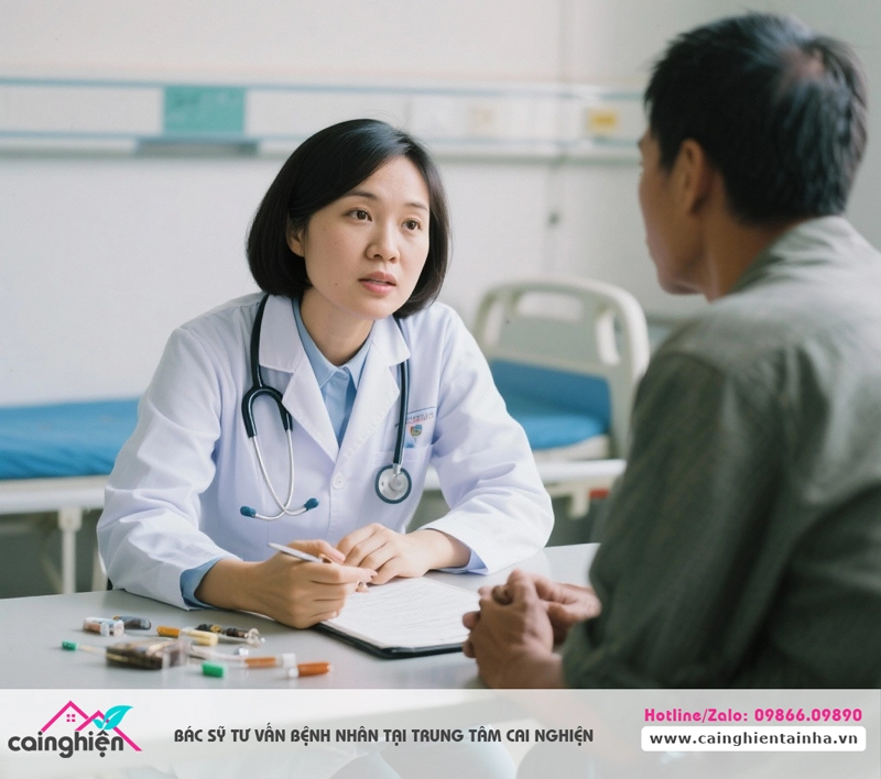 Bác sĩ tư vấn bệnh nhân cai nghiện ma túy