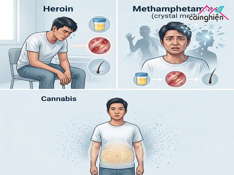 Thời gian âm tính theo từng loại ma túy