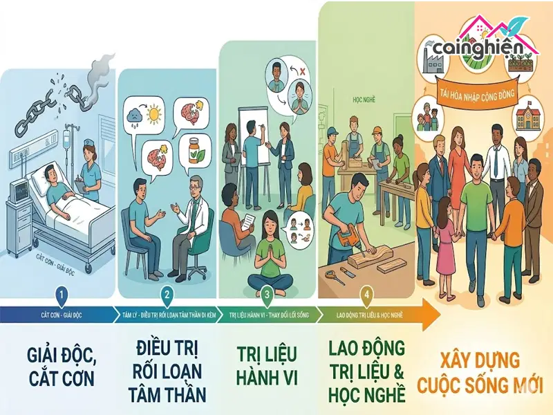 Quá trình cai nghiện qua từng giai đoạn