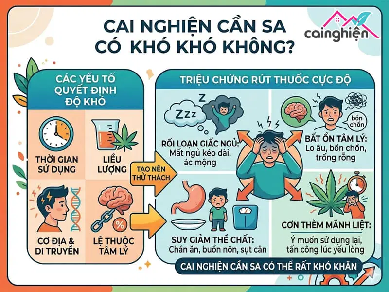 Cai nghiện cần sa bao lâu? Cai nghiện cần sa có khó không?