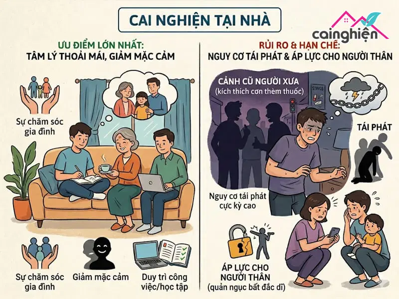 Có nên cai nghiện tại nhà không?