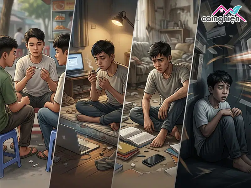Các cấp độ lệ thuộc vào ma túy cỏ
