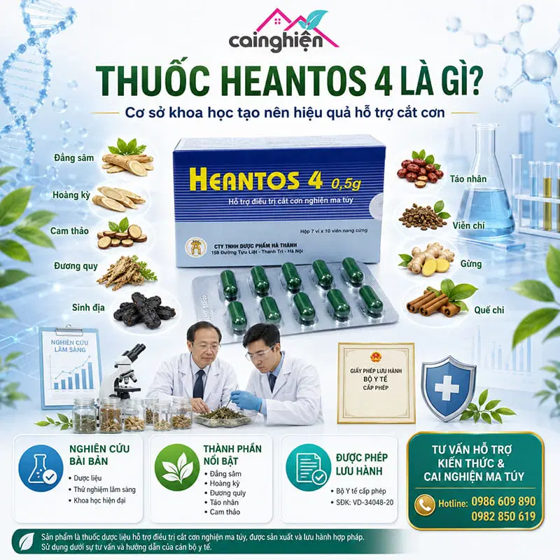 Thuốc Heantos 4 là gì? Cơ sở khoa học tạo nên hiệu quả hỗ trợ cắt cơn