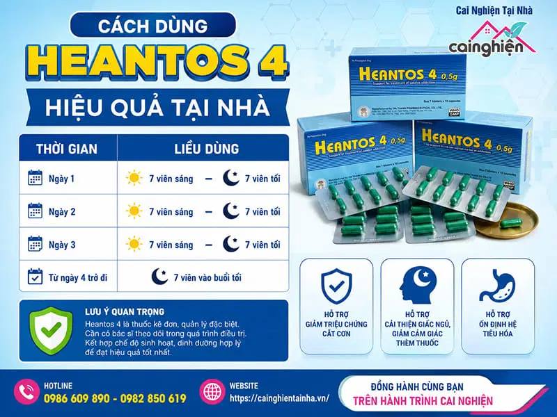 Cách dùng Heantos 4 hiệu quả tại nhà
