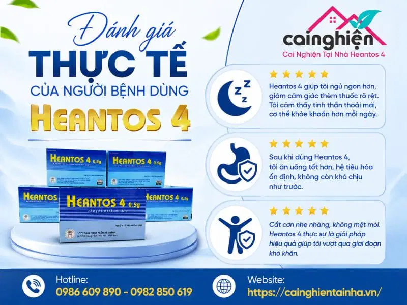 Đánh giá thực tế của người bệnh dùng thuốc heantos 4