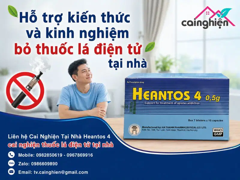 Hỗ trợ kiến thức và kinh nghiệm bỏ thuốc lá điện tử tại nhà