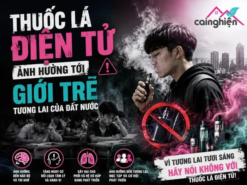 Thuốc lá điện tử ảnh hưởng tới giới trẻ tương lai của đất nước