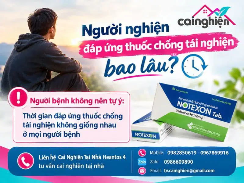 Người nghiện đáp ứng thuốc chống tái nghiện bao lâu?
